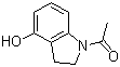 structure of CAS# 192061-82-8, 1-(2,3-二氢-4-羟基-1H-吲哚-1-基)乙酮
