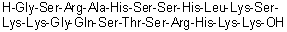 CAS # 192122-40-0, Glycyl-L-seryl-L-arginyl-L-alanyl-L-histidyl-L-seryl-L-seryl-L-histidyl-L-leucyl-L-lysyl-L-seryl-L-lysyl-L-lysylglycyl-L-glutaminyl-L-seryl-L-threonyl-L-seryl-L-arginyl-L-histidyl-L-lysyl-L-lysine