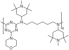 CAS # 193098-40-7, Light Stabilizer UV-3529, N,N'-Bis(2,2,6,6-tetramethyl-4-piperidinyl)-1,6-hexanediamine polymers with morpholine-2,4,6-trichloro-1,3,5-triazine reaction products methylated