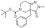 structure of CAS# 193274-02-1, 2,3,3a,4,6,7-六氢-2-甲基-3-氧代-3a-(苯基甲基)-5H-吡唑并[4,3-c]吡啶-5-羧酸叔丁酯