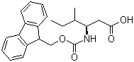 structure of CAS# 193954-27-7, Fmoc-L-beta-高异亮氨酸