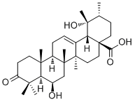 CAS # 194027-11-7, 6,19-Dihydroxyurs-12-en-3-oxo-28-oic acid, (6alpha)-6,19-Dihydroxy-3-oxours-12-en-28-oic acid