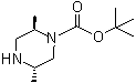 structure of CAS# 194032-41-2, (2R,5S)-2,5-Dimethyl-1-piperazinecarboxylic acid 1,1-dimethylethyl ester