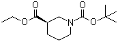 CAS # 194726-40-4, Ethyl (R)-1-Boc-nipecotate, Ethyl (3R)-1-tert-butoxycarbonyl-3-piperidinecarboxylate, (R)-1,3-Piperidinedicarboxylic acid 1-tert-butyl 3-ethyl ester