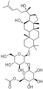 CAS # 194861-70-6, Ginsenoside Rs3, (3beta,12beta)-12,20-Dihydroxydammar-24-en-3-yl 2-O-(6-O-acetyl-beta-D-glucopyranosyl)-beta-D-glucopyranoside, 20S-6''-O-Acetylginsenoside Rg3