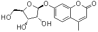 structure of CAS# 195385-93-4, 4-甲基-7-(beta-D-呋喃核糖基氧基)-2H-1-苯并吡喃-2-酮