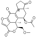 CAS # 19545-26-7, Wortmannin, (+)-Wortmannin, KY 1242, [1S-(1alpha,6balpha,9abeta,11alpha,11bbeta)]-11-(Acetyloxy)-1,6b,7,8,9a,10,11,11b-octahydro-1-(methoxymethyl)-9a,11b-dimethyl-3H-furo[4,3,2-de]indeno[4,5-h]-2-benzopyran-3,6,9-trione