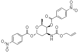 CAS # 196512-07-9, 2,3,6-Trideoxy-3-[[(2-propenyloxy)carbonyl]amino]-alpha-L-lyxo-hexopyranose 1,4-bis(4-nitrobenzoate)