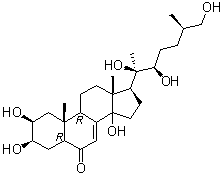 CAS # 19682-38-3, (25R)-Inokosterone, (2beta,3beta,5beta,22R,25R)-2,3,14,20,22,26-Hexahydroxycholest-7-en-6-one