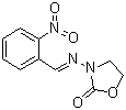 structure of CAS# 19687-73-1, 3-[[(2-硝基苯基)亚甲基]氨基]-2-恶唑烷酮