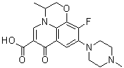CAS # 197291-75-1, 10-Fluoro-3-methyl-9-(4-methylpiperazin-1-yl)-7-oxo-3,7-dihydro-2H-[1,4]oxazino[2,3,4-ij]quinoline-6-carboxylic acid, 10-Fluoro-2,3-dihydro-3-methyl-9-(4-methyl-1-piperazinyl)-7-oxo-7H-pyrido[1,2,3-de]-1,4-benzoxazine-6-carboxylic acid