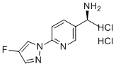 structure of CAS# 1980023-97-9, (S)-1-(6-(4-Fluoro-1H-pyrazol-1-yl)pyridin-3-yl)ethanamine dihydrochloride