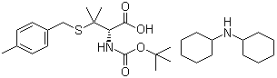 structure of CAS# 198470-36-9, N-[叔丁氧羰基]-3-[[(4-甲基苯基)甲基]硫基]-D-缬氨酸二环己基铵盐