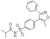 CAS # 198470-82-5, 2-Methyl-N-[[4-(5-methyl-3-phenyl-4-isoxazolyl)phenyl]sulfonyl]propanamide