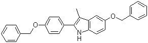 CAS # 198479-63-9, 3-Methyl-5-(phenylmethoxy)-2-[4-(phenylmethoxy)phenyl]-1H-indole, 5-(Benzyloxy)-2-[4-(benzyloxy)phenyl]-3-methyl-1H-indole