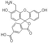 CAS # 198546-45-1, 4'-(Aminomethyl)-3',6'-dihydroxy-3-oxospiro[isobenzofuran-1(3H),9'-[9H]xanthene]-5-carboxylic acid