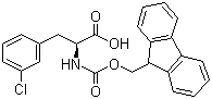 structure of CAS# 198560-44-0, Fmoc-3-chloro-L-phenylalanine