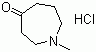 structure of CAS# 19869-42-2, 1-Methylhexahydroazepin-4-one hydrochloride
