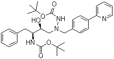 structure of CAS# 198904-86-8, 2-[(2S,3S)-3-[[(叔丁氧基)羰基]氨基]-2-羟基-4-苯基丁基]-2-[[4-(2-吡啶基)苯基]甲基]肼羧酸叔丁酯