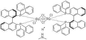 CAS 登录号：199684-47-4, 三(mu-氯)双[(R)-(+)-2,2'-双(二苯基膦)-1,1'-联萘]二氯化二钌二甲基铵盐