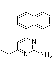 CAS # 199864-87-4, 2-Amino-4-(4-fluoronaphth-1-yl)-6-isopropylpyrimidine, 4-(4-Fluoro-1-naphthalenyl)-6-(1-methylethyl)-2-pyrimidinamine, MT500, RS127445
