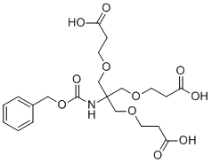 structure of CAS# 200133-16-0, 3-[2-Benzyloxycarbonylamino-3-(2-carboxy-ethoxy)-2-(2-carboxy-ethoxymethyl)-propoxy]-propionic acid