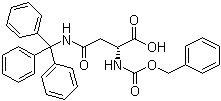 structure of CAS# 200259-87-6, N2-[(Phenylmethoxy)carbonyl]-N-(triphenylmethyl)-D-asparagine