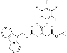 structure of CAS# 200335-75-7, N-[(9H-Fluoren-9-ylmethoxy)carbonyl]-D-aspartic acid 4-(1,1-dimethylethyl) 1-(pentafluorophenyl) ester