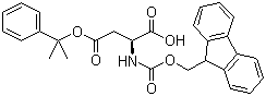 structure of CAS# 200336-86-3, Fmoc-Asp(2-phenylisopropyl ester)-OH