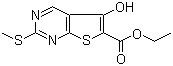 structure of CAS# 200626-46-6, 5-Hydroxy-2-methylsulfanylthieno[2,3-d]pyrimidine-6-carboxylic acid ethyl ester