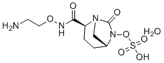 CAS # 2007923-17-1, Nacubactam monohydrate, [(2S,5R)-2-(2-aminoethoxycarbamoyl)-7-oxo-1,6-diazabicyclo[3.2.1]octan-6-yl] hydrogen sulfate,hydrate