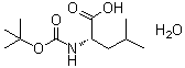 structure of CAS# 200936-87-4, N-[叔丁氧羰基]-L-亮氨酸一水合物