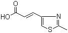 (E)-3-(2-甲基噻唑-4-基)丙烯酸分子结构 (CAS 201142-75-8)
