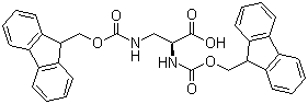 structure of CAS# 201473-90-7, N-芴甲氧羰基-3-[(芴甲氧羰基)氨基]-L-丙氨酸