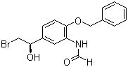 structure of CAS# 201677-59-0, (R)-N-(2-(Benzyloxy)-5-(2-bromo-1-hydroxyethyl)phenyl)formamide
