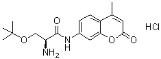 (2S)-2-Amino-3-(1,1-dimethylethoxy)-N-(4-methyl-2-oxo-2H-1-benzopyran-7-yl)propanamide monohydrochloride molecular structure (CAS 201855-41-6)