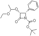 structure of CAS# 201856-57-7, (3R,4S)-tert-Butyl 3-(1-ethoxyethoxy)-2-oxo-4-phenylazetidine-1-carboxylate