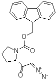 CAS # 201864-70-2, (2S)-2-(Diazoacetyl)-1-pyrrolidinecarboxylic acid 9H-fluoren-9-ylmethyl ester