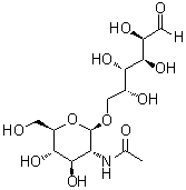 CAS # 20212-77-5, 6-O-[2-(Acetylamino)-2-deoxy-beta-D-glucopyranosyl]-D-galactose