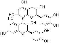 CAS # 20315-25-7, Procyanidin B1, Proanthocyanidin B1, 2,2'-Bis(3,4-dihydroxyphenyl)-3,3',4,4'-tetrahydro-2H,2'H-4,8'-bichromene-3,3',5,5',7,7'-hexol