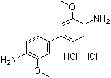 CAS # 20325-40-0, 3,3'-Dimethoxybenzidine dihydrochloride, o-Dianisidine dihydrochloride, 3,3'-Dimethoxy-[1,1'-biphenyl]-4,4'-diamine dihydrochloride