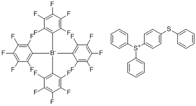 Diphenyl[4-(phenylthio)phenyl]sulfonium Tetrakis(pentafluorophenyl)borate molecular structure (CAS 203573-06-2)