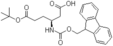 structure of CAS# 203854-49-3, Fmoc-L-beta-高谷氨酸 6-叔丁酯