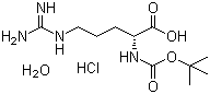 structure of CAS# 204070-00-8, N-[(1,1-Dimethylethoxy)carbonyl]-D-arginine monohydrochloride monohydrate