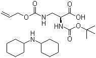 structure of CAS# 204197-28-4, N-Boc-N'-allyloxycarbonyl-L-2,3-diaminopropionic acid dicyclohexylammonium salt