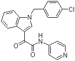 CAS 登录号：204205-90-3, Indibulin, 2-(1-(4-氯苄基)-1H-吲哚-3-基)-2-氧代-N-(吡啶-4-基)乙酰胺