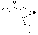 CAS 登录号：204255-02-7, (1R,5R,6R)-5-(1-乙基丙氧基)-7-氮杂双环[4.1.0]庚-3-烯-3-羧酸乙酯
