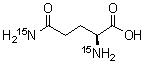 structure of CAS# 204451-48-9, L-Glutamine-<sup>15</sup>N<sub>2</sub>
