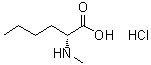 structure of CAS# 2044710-37-2, N-Methyl-D-norleucine hydrochloride (1:1)