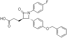 CAS # 204589-82-2, (3R,4S)-1-(4-Fluorophenyl)-2-oxo-4-[4-(benzyloxy)phenyl]-3-azetidinepropanoic acid